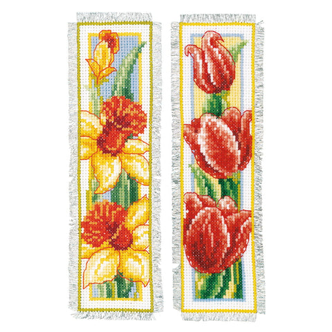 Daffodil and Honeysuckle Bookmark Counted Cross Stitch Kit by